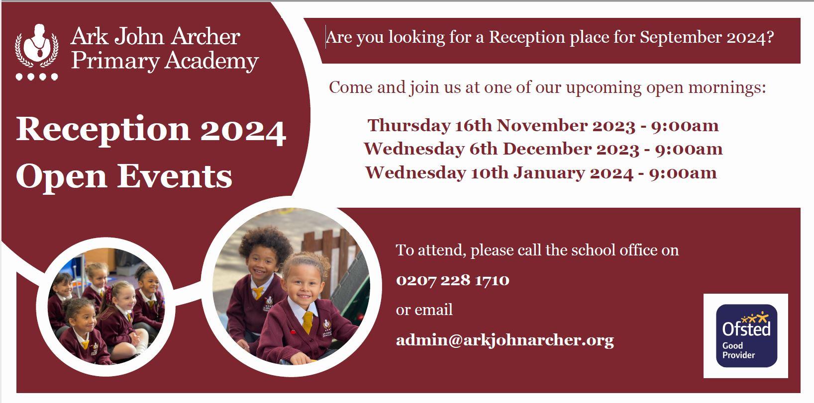 Reception open morning 